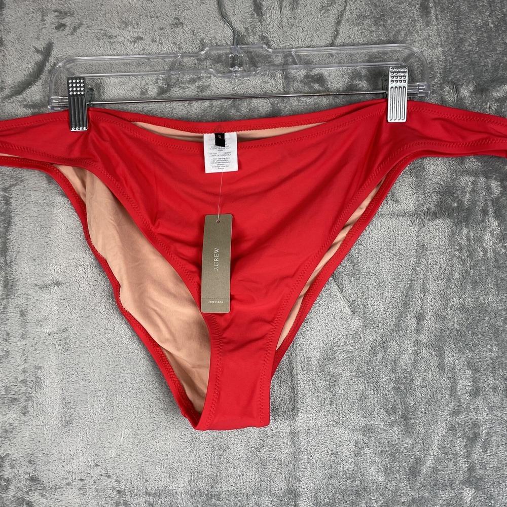 J Crew Swim Bottoms Womens Plus Size 2X Red Bikini Beachy Bathing Suit NEW